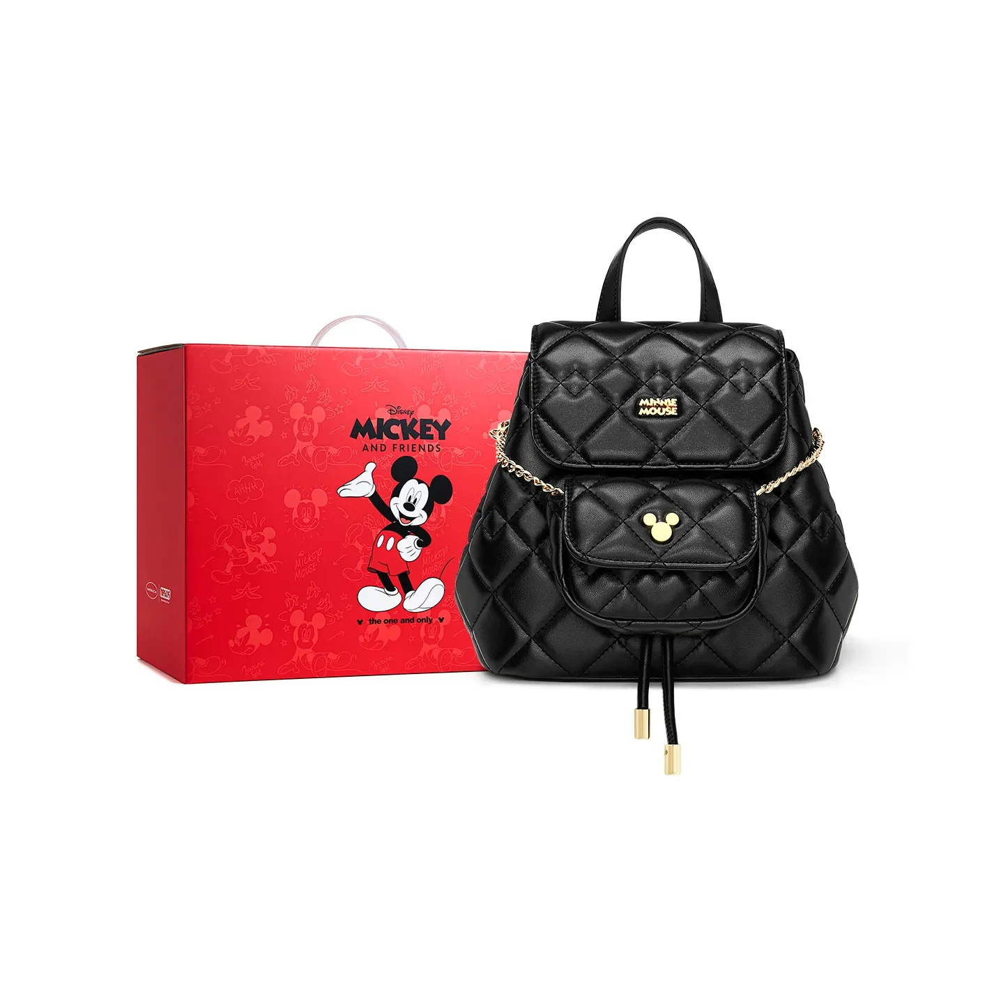 MESUCA Disney, Collaboration Disney Collection PU Backpack Regular Women's Black/White/Denim Blue