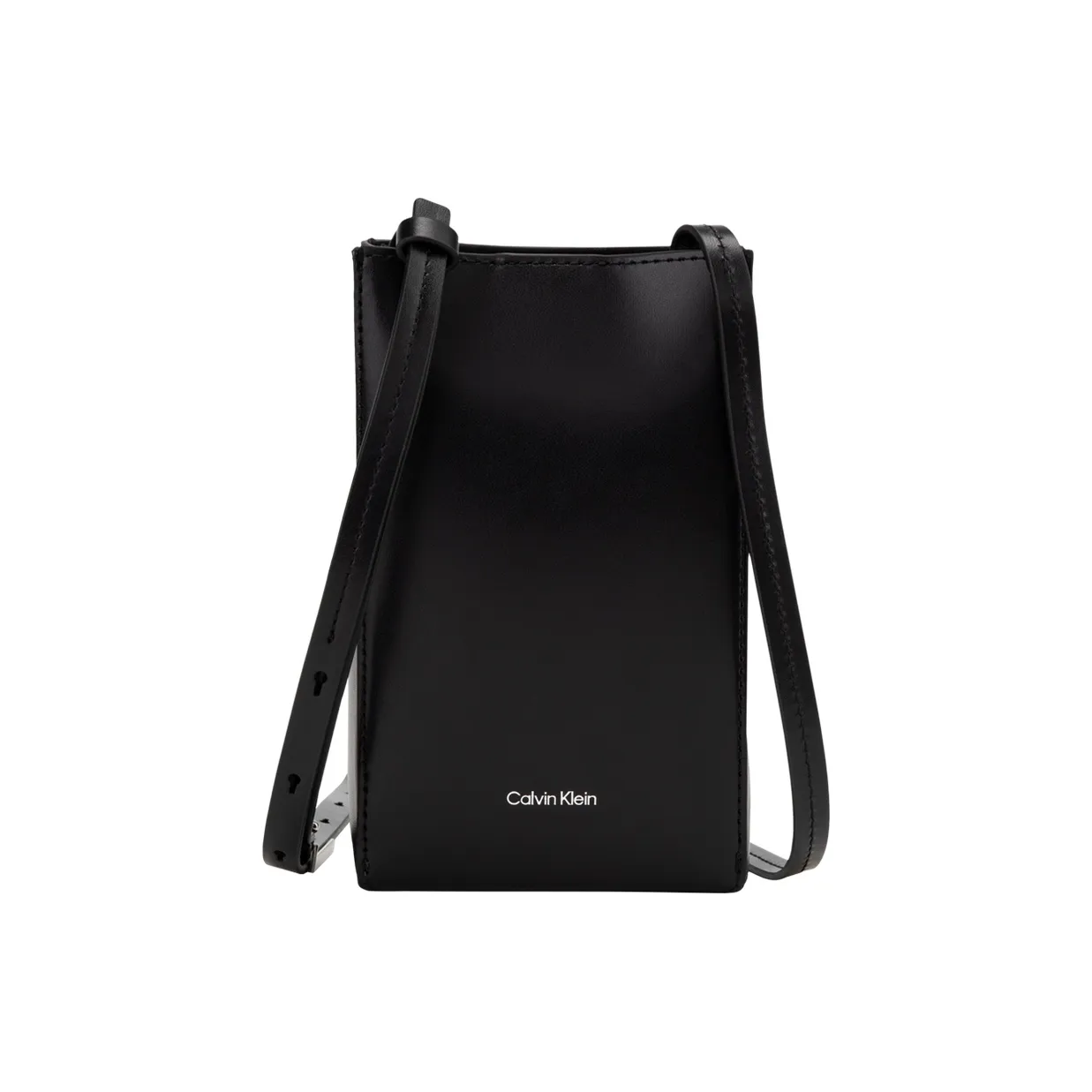 Calvin Klein Коровья кожа Через плечо Чехол для телефона Средний Женский Космический черный