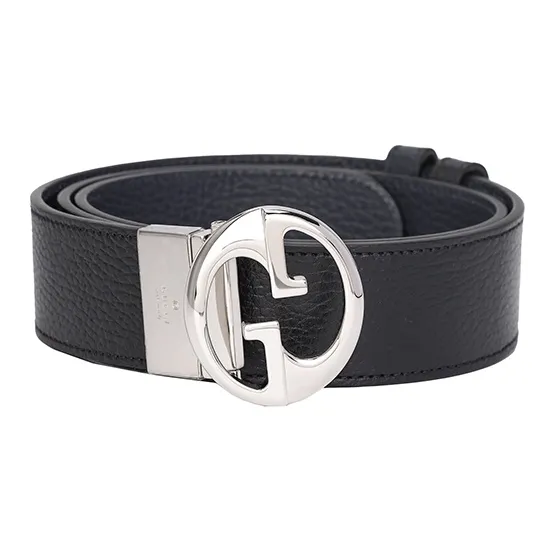 GUCCI Ремни из коровьей кожи Мужской Черный Ширина 4CM