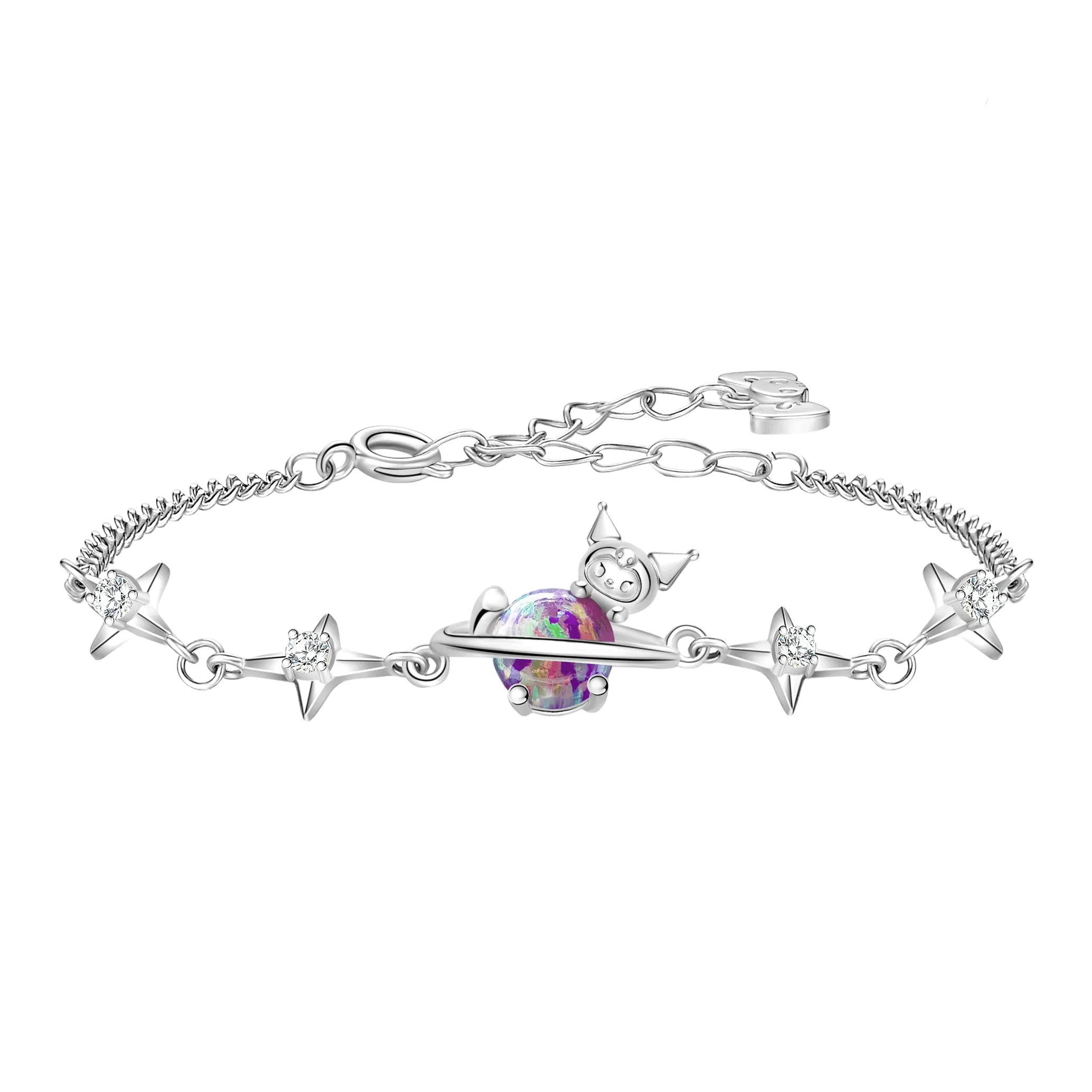 TIDECOLOR Kulomi Copper Silver Bracelet Women's Silver Purple