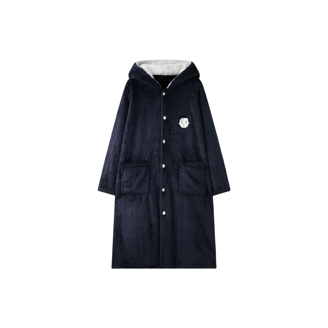MEITENG Bath Robes Men's Dark Blue