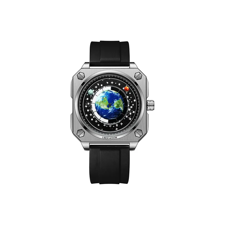 LIBER AEDON Кварцевый механизм Черный циферблат Мужские часы