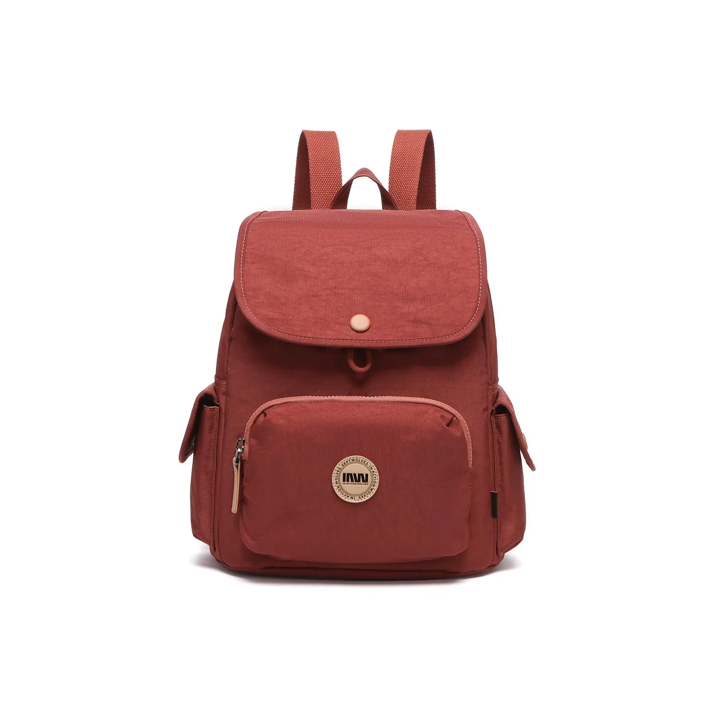SEPTWOLVES Fabric Backpack Women's Brick Red