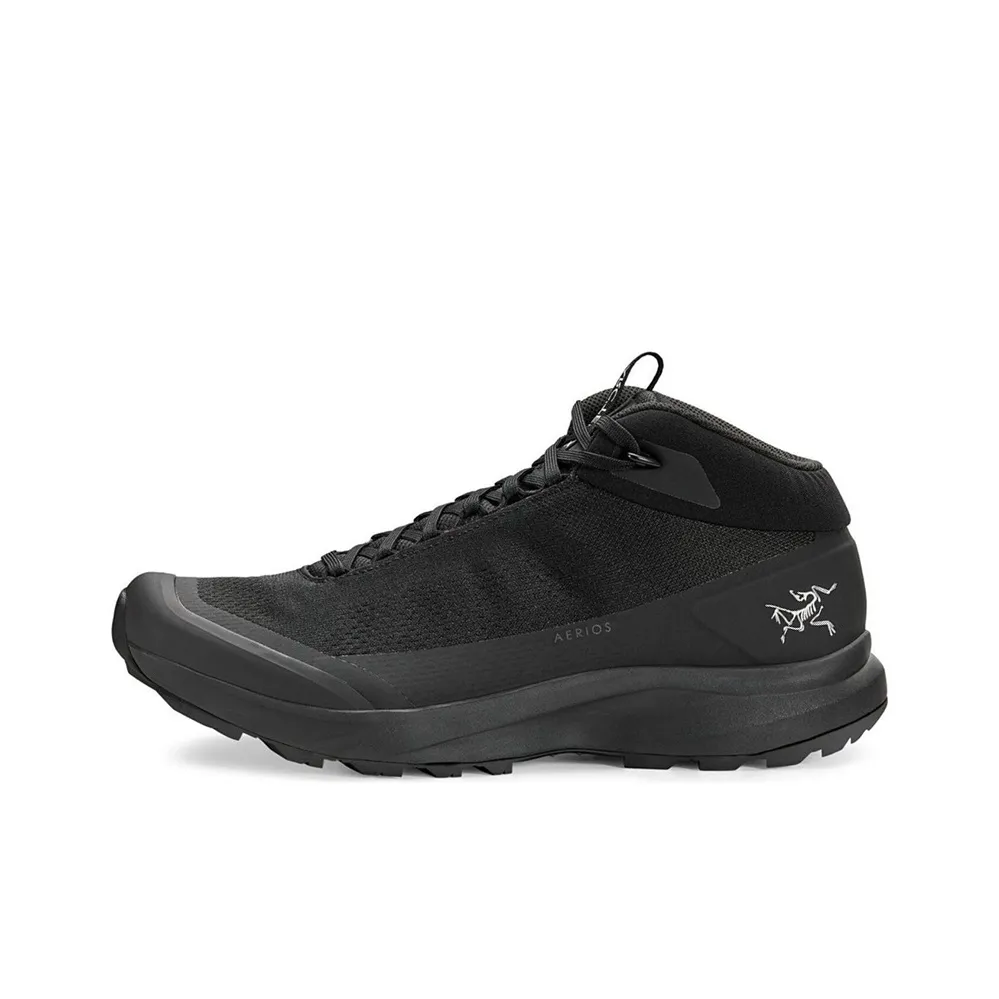 Arcteryx Aerios Cushioning, Wear Resistant Mid Top Outdoor Shoes Men's Black