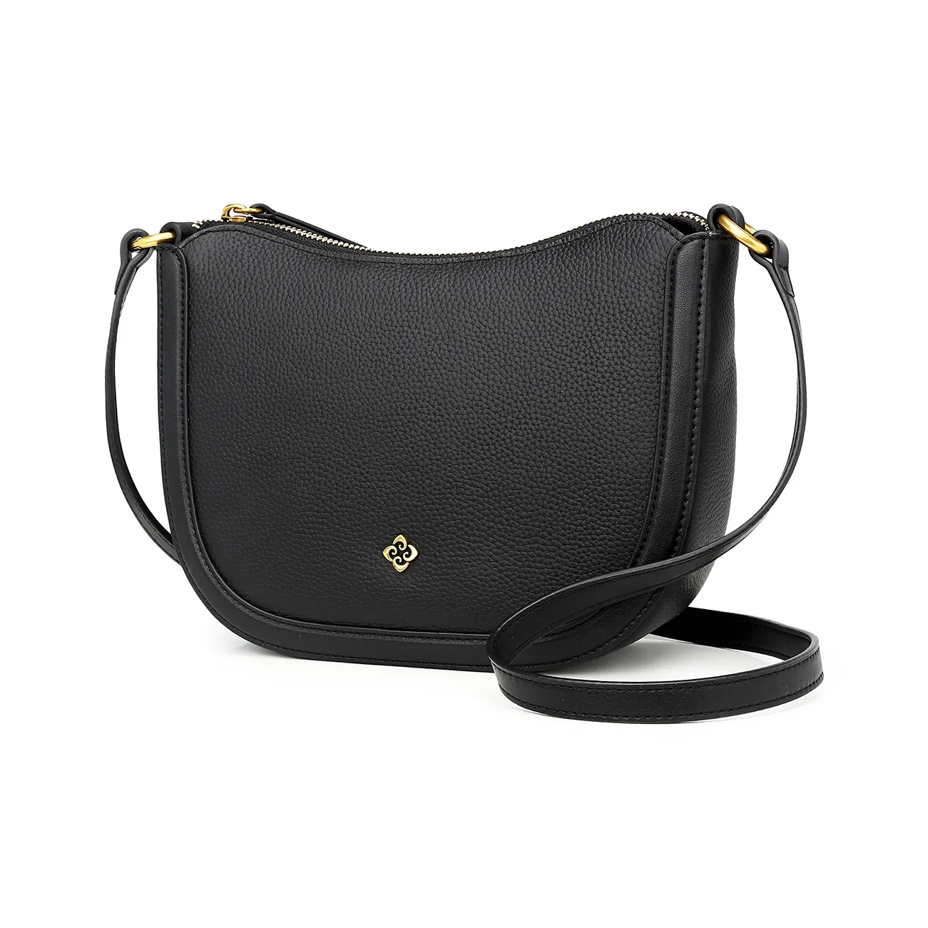 PIERRE CARDIN Сумка через плечо из крупнозернистой текстуры коровьей кожи женская черная