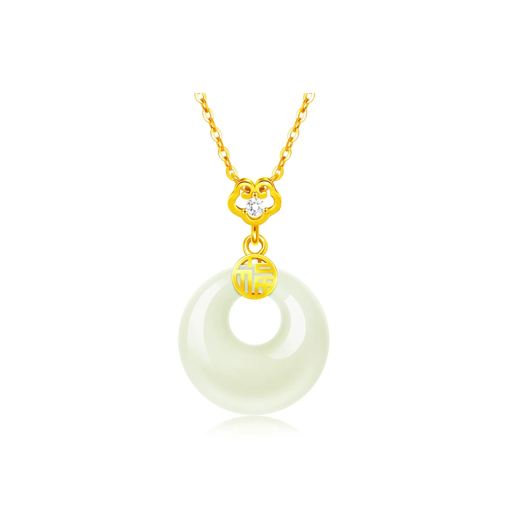 CHINA GOLD Pendants Pale Greenish White Jade Women's