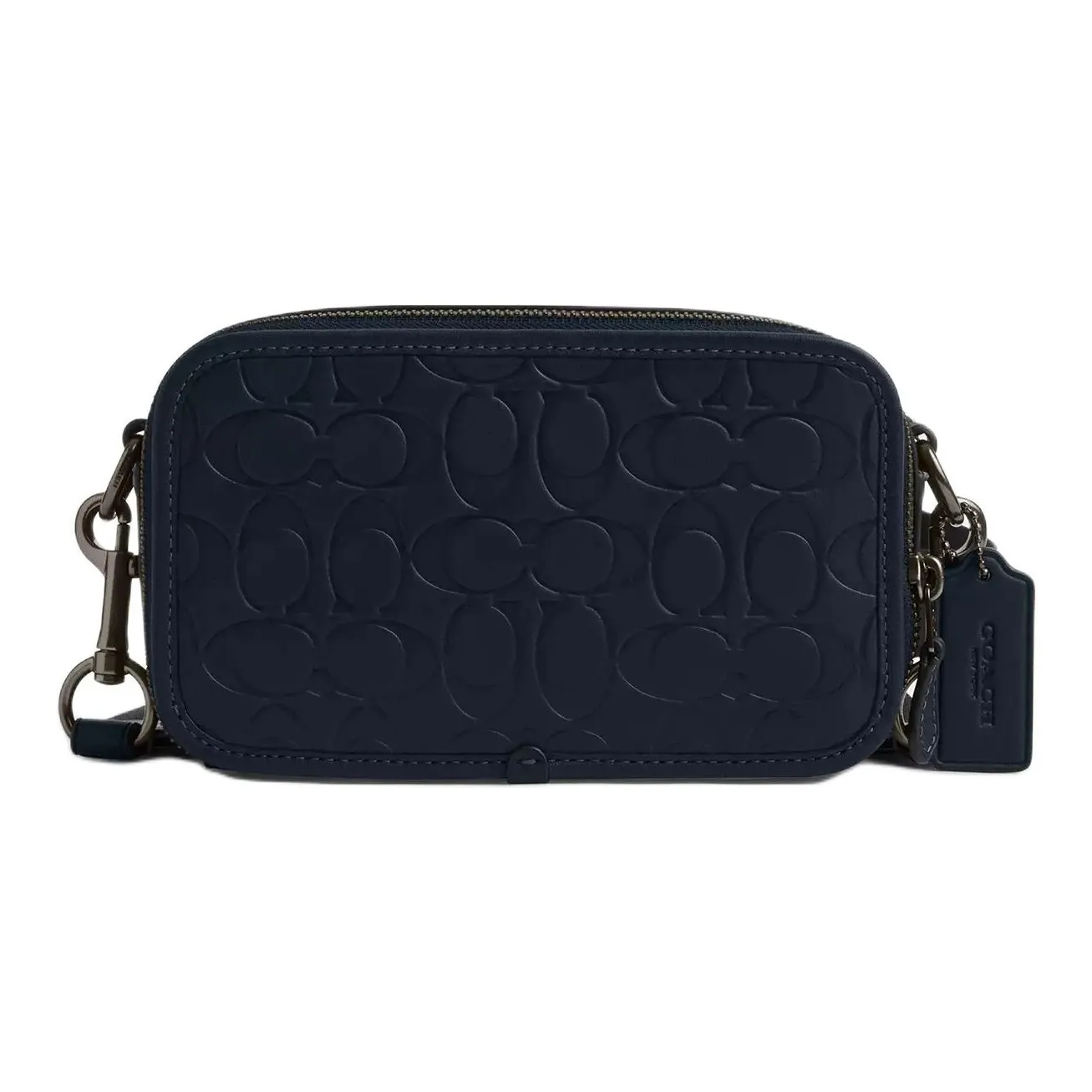 COACH Leather Crossbody Bag Mini Men's Midnight Marine Blue