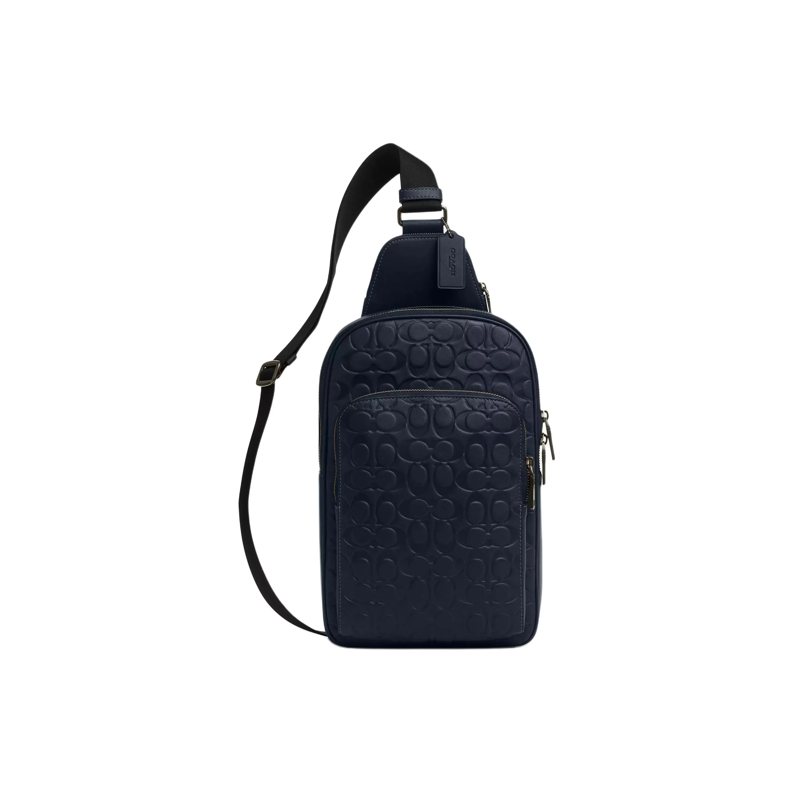 COACH ETHAN Calfskin Sling Bag Small Size Men's Midnight Navy
