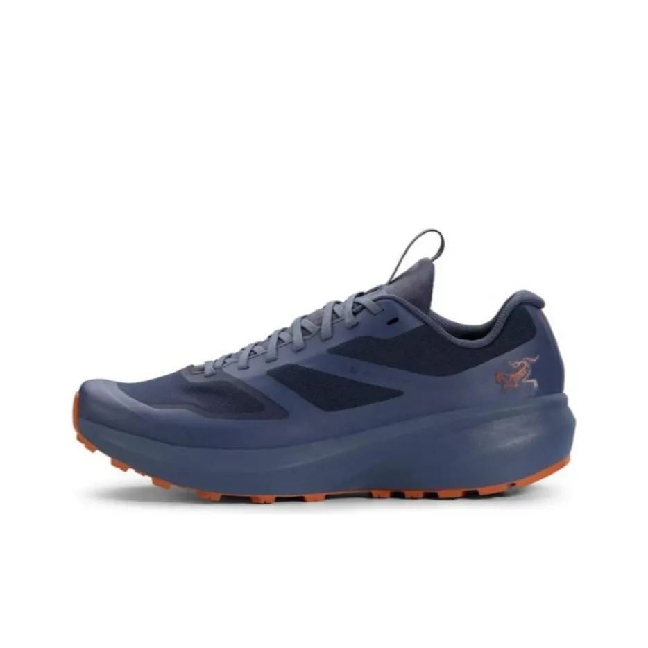 Arcteryx Norvan Slip Resistant Water Resistant Low Top Running Shoes Unisex Blue Orange