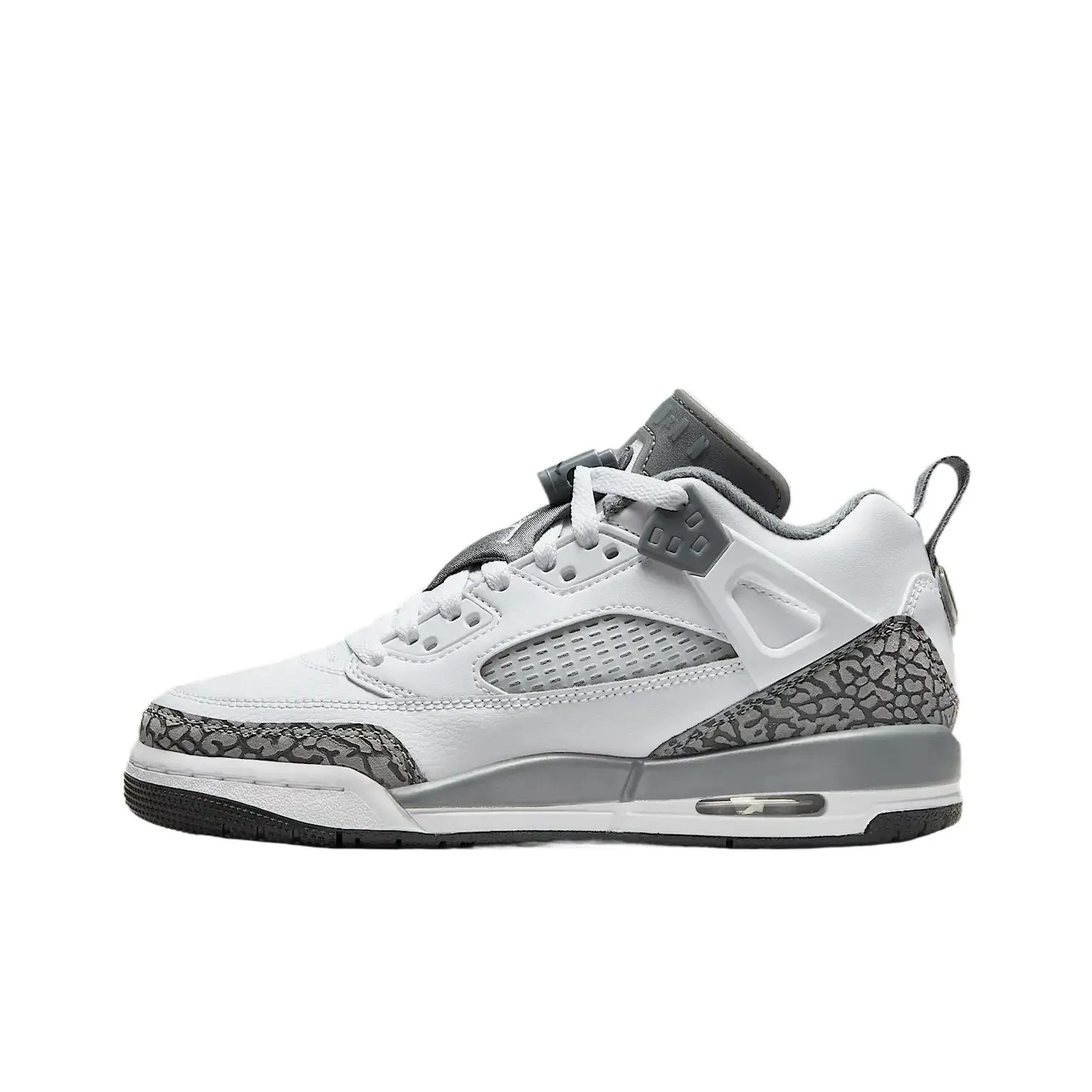 Jordan Spizike Abrasion Resistant Low Top Kids Lifestyle Shoes White