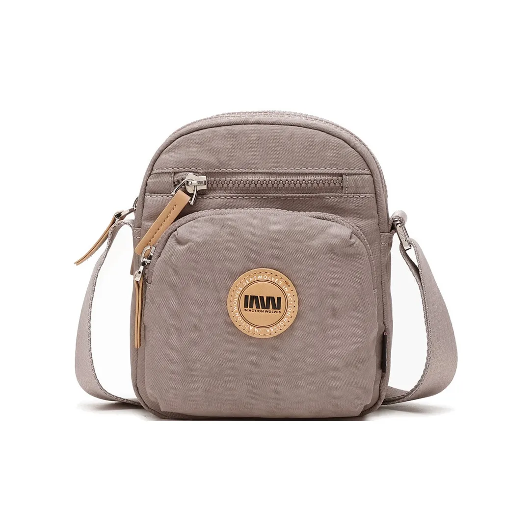 SEPTWOLVES Сумка через плечо из ткани среднего размера женская цвет хаки