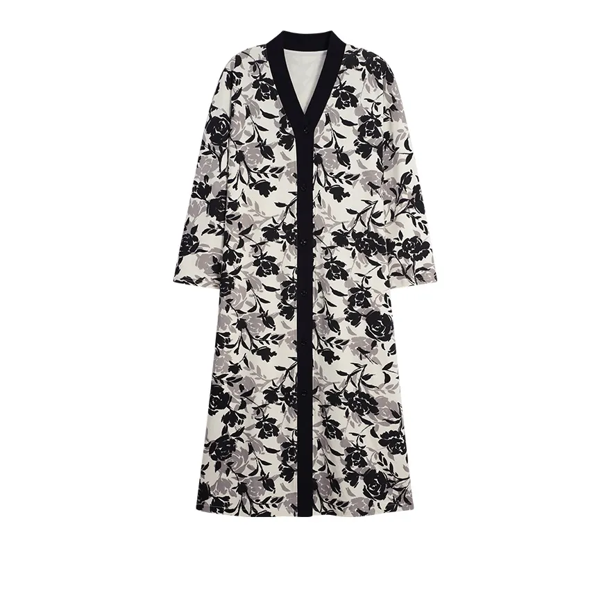 MIIOW Trend Party Series Nightgown Women's Black White Ink