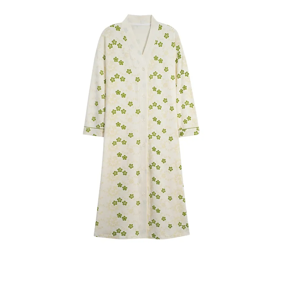 MIIOW Trend Party Series Nightgown Women's Light Yellow Small Flower