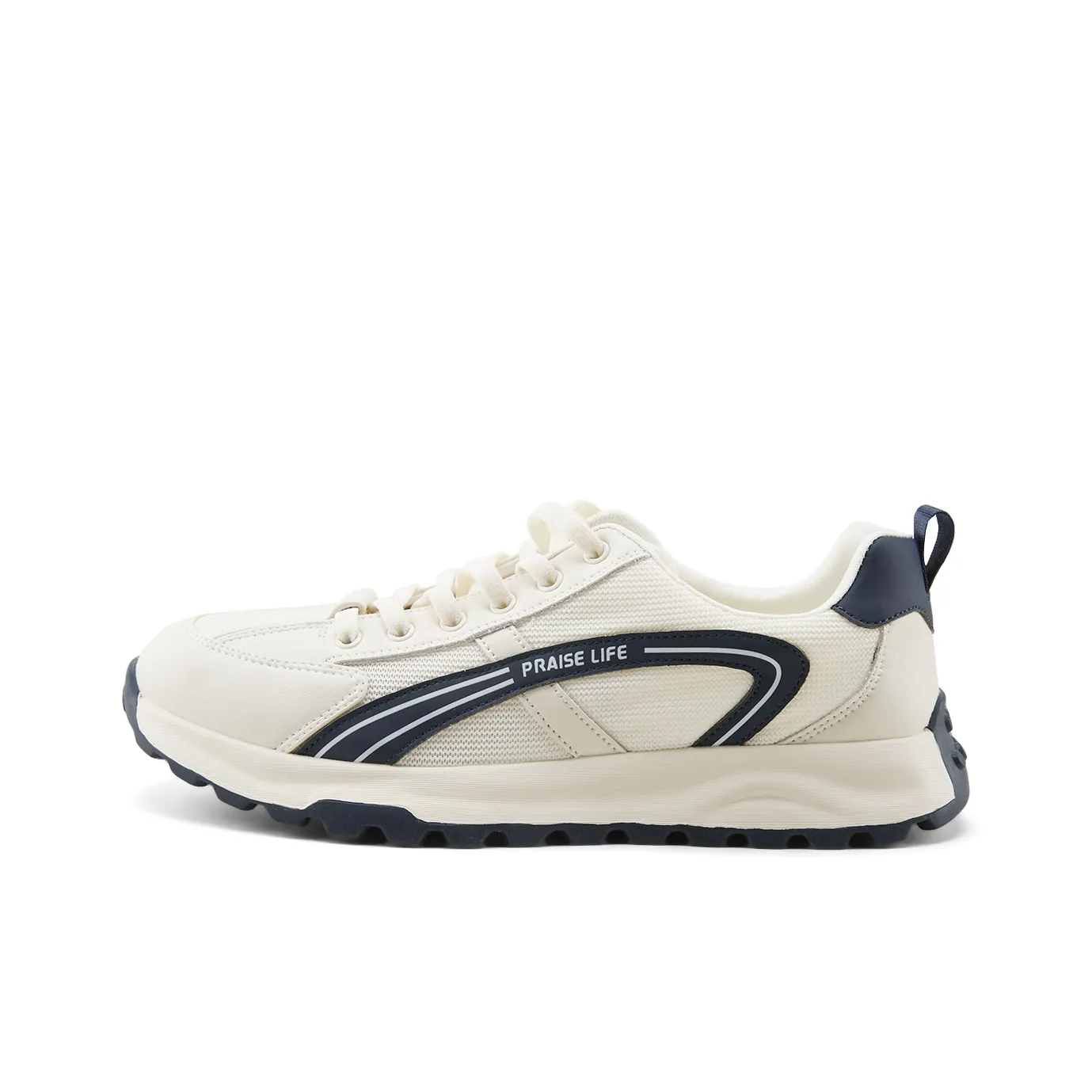 HLA Round Tip Lace-Up Rubber Sole Wear-Resistant Sports Casual Shoes