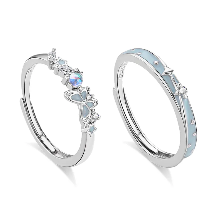 GIFU Zircon Rings Unisex Silver