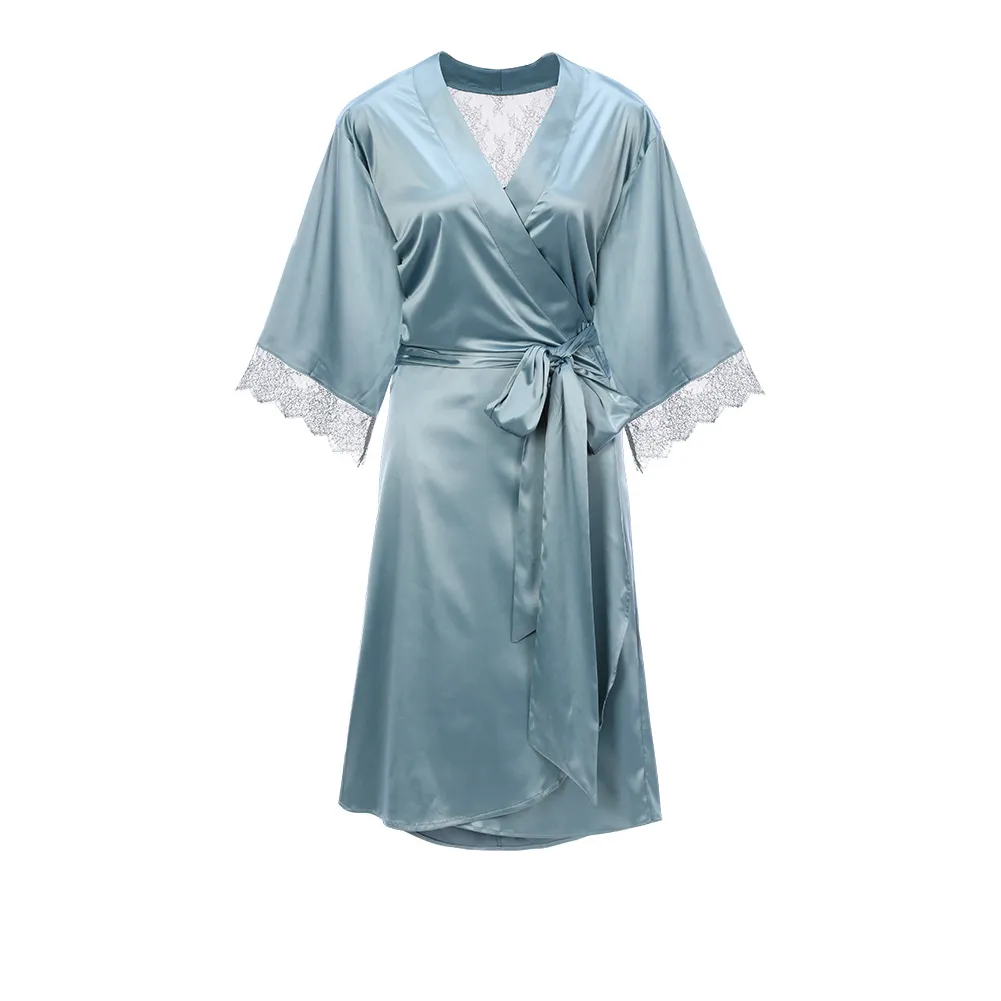 Emma Rose Sleep Robe Women's Gray Haze Blue