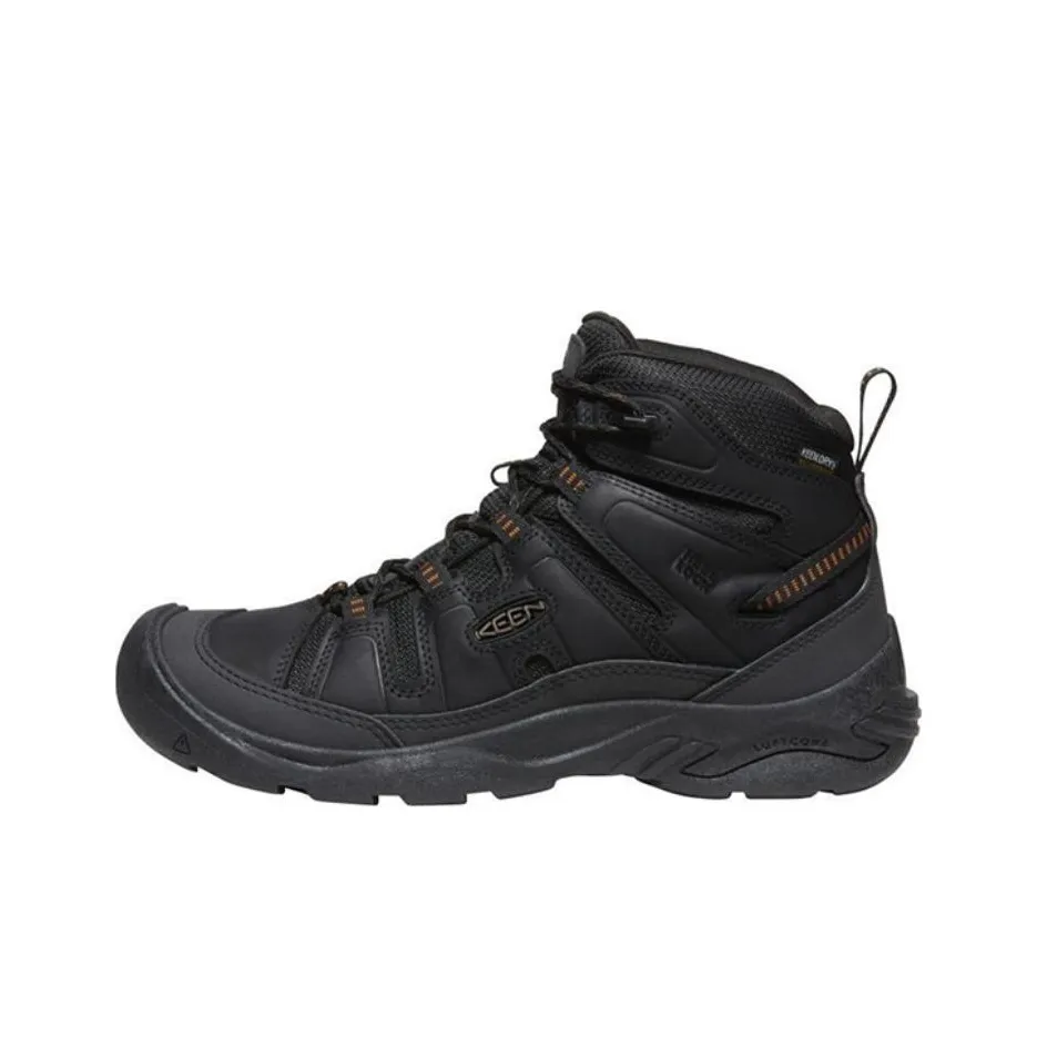 KEEN Circadia Slip-Resistant Abrasion-Resistant High Top Hiking Shoes Men's Black KEEN Circadia Slip-Resistant Abrasion-Resistant Высокие Топы Походная Обувь Мужская Черная