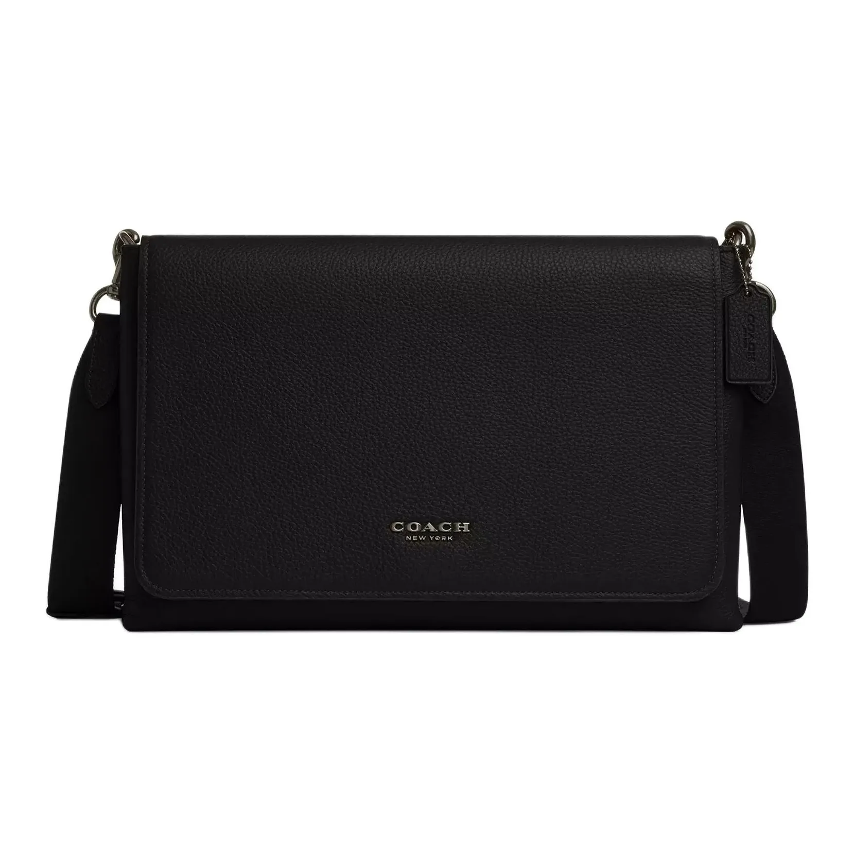 COACH Сумка через плечо из кожи большая мужская черная