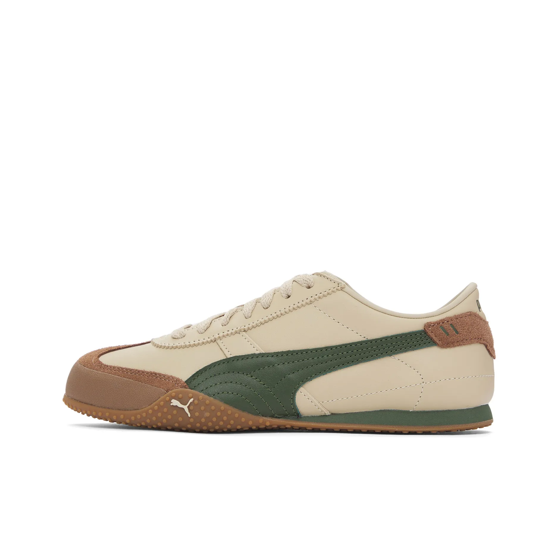 puma Green Anti Slip Wear Resistant Low Top Casual Shoes Unisex Brown Green