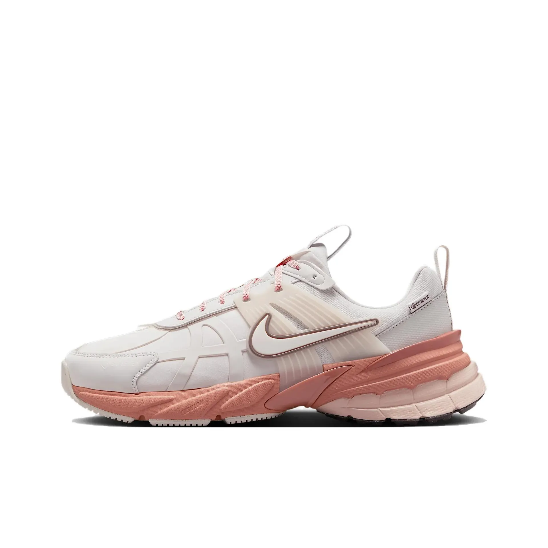 Nike V2K Run Износостойкий и Водонепроницаемый Низкий Топ Уличная Обувь Женская Белый Розовый