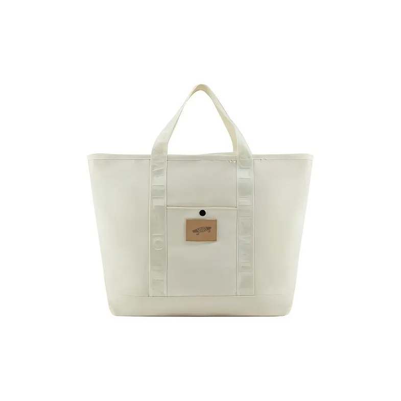 Vans Canvas Tote Bag, Shopping Bag, Canvas Bag, One Shoulder Handbag Regular Unisex Beige Yellow