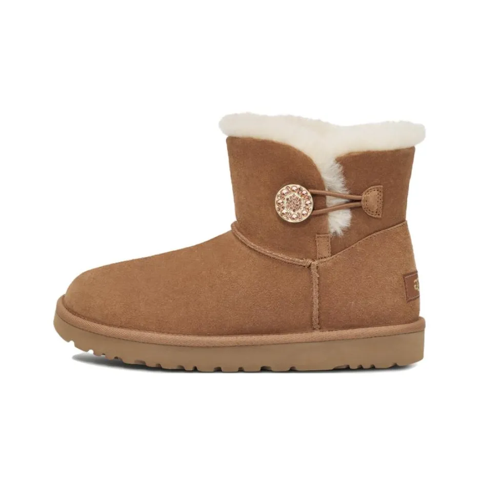 UGG Термостойкие Короткие Снежные Ботинки Женские Каштановые