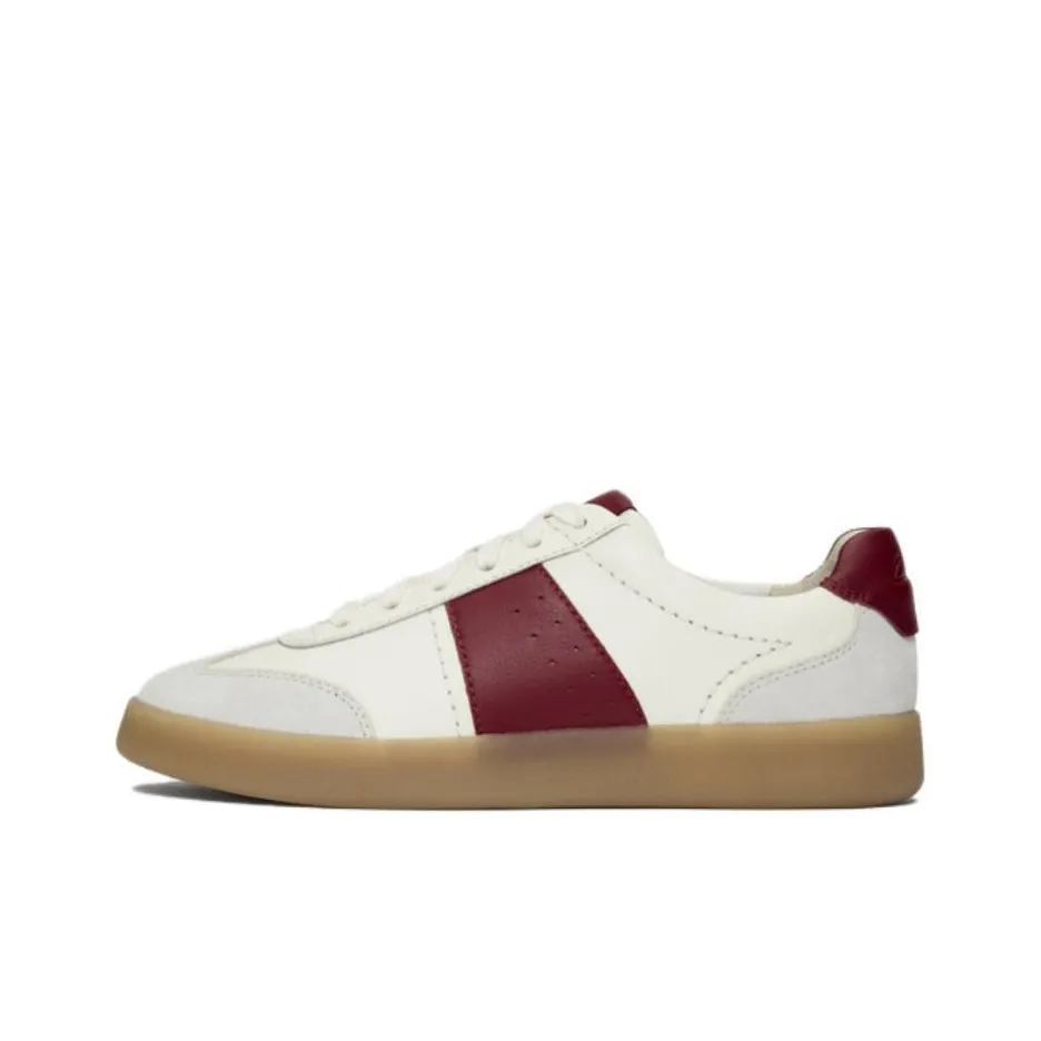 Clarks противоскользящие низкие кроссовки для скейтбординга белые красные