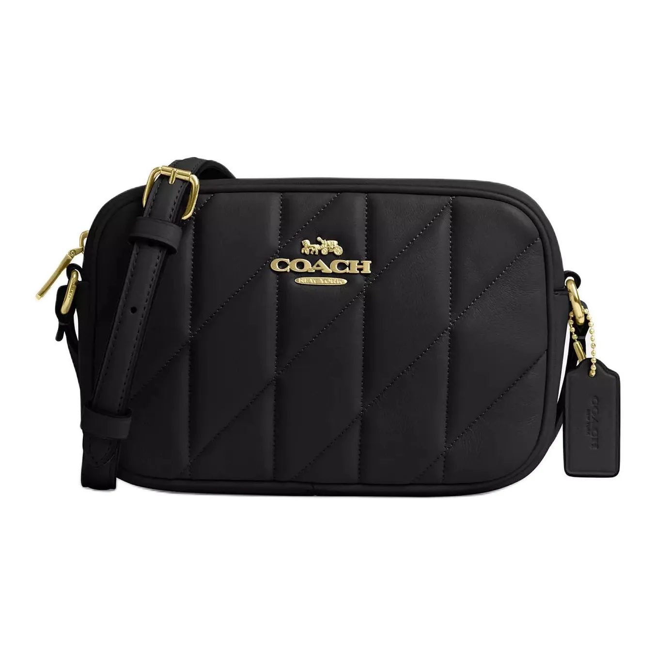 COACH Напп Кожа Camera Сумка Сумка через плечо Сумка на плечо Мини Женская Черная