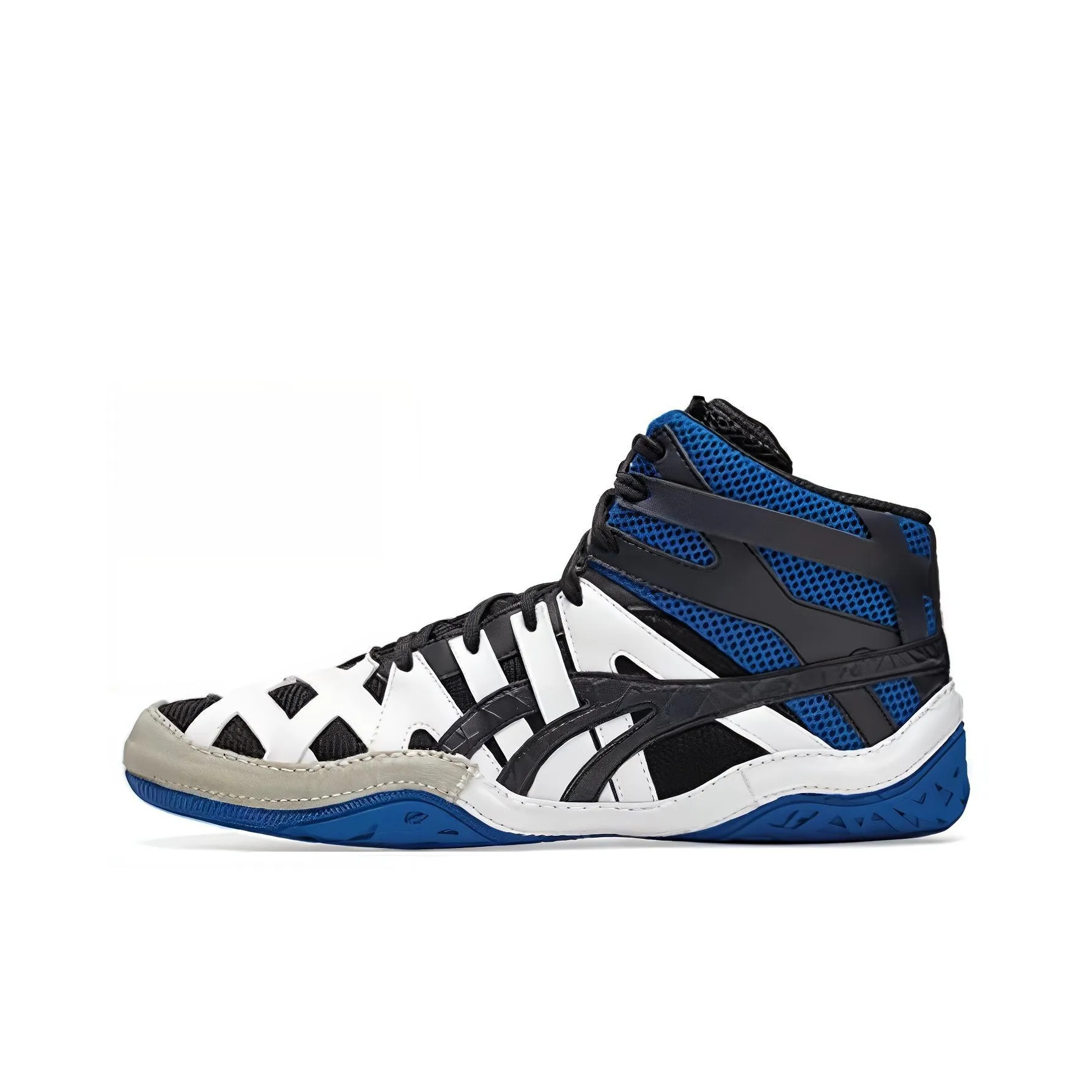DO WIN Slip Resistant High Top Training Shoes Unisex White Blue