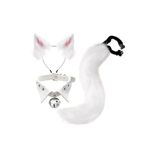 FGHGF Западный Готический Комплект Панк Ожерелье-чокер Стиль 3D Эффект Лиса Ушки Ободок Ласточкин хвост OF the beast Косплей Аксессуар
