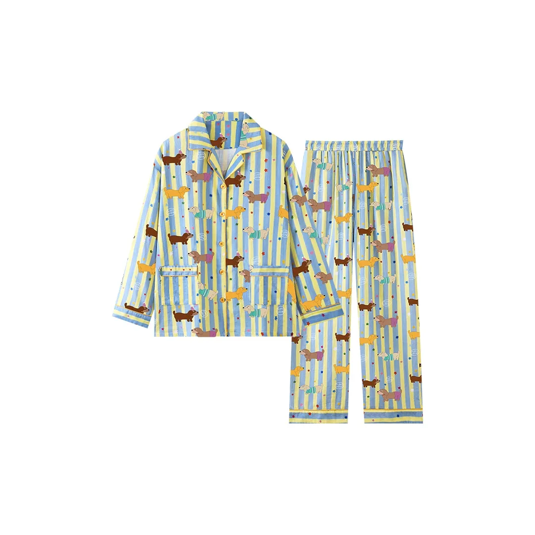 Han Ziduo Пижамный комплект Женские Мультяшный Такса