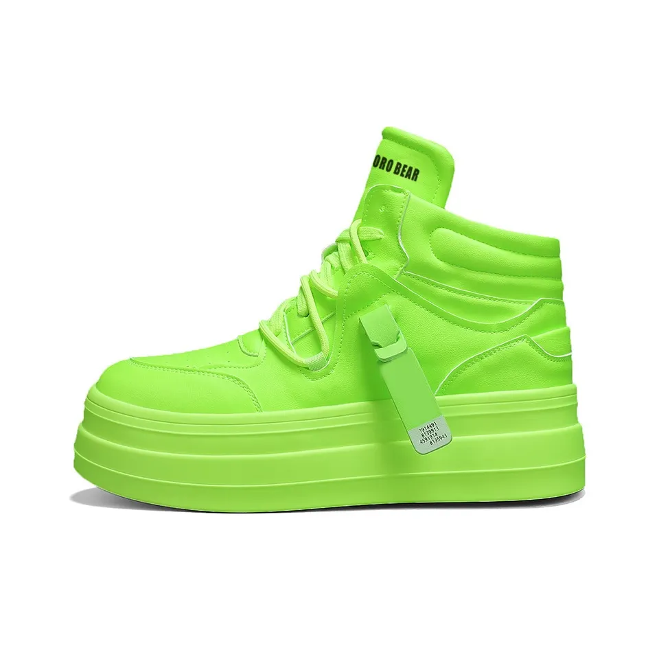 Budding Bear Anti-Slip Wear-Resistant Breathable Height Increasing High-Top Skateboard Shoes Men's