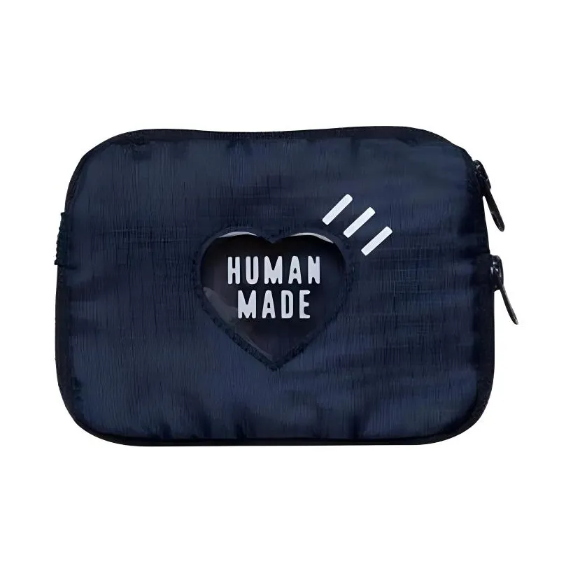HUMAN MADE Polyester Makeup Bag Women's Marine Blue