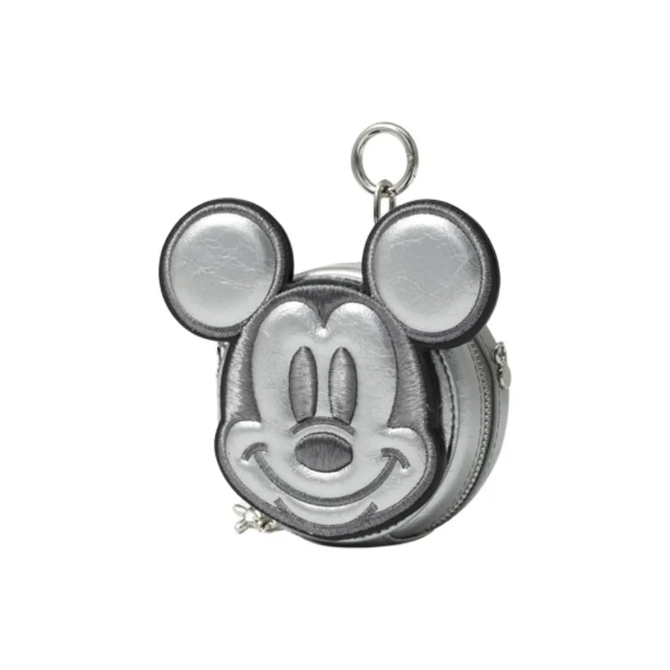 FION Микки маус Покрытый холст Чехол для наушников Монета Кошелек Стандартный Унисекс Античное серебро