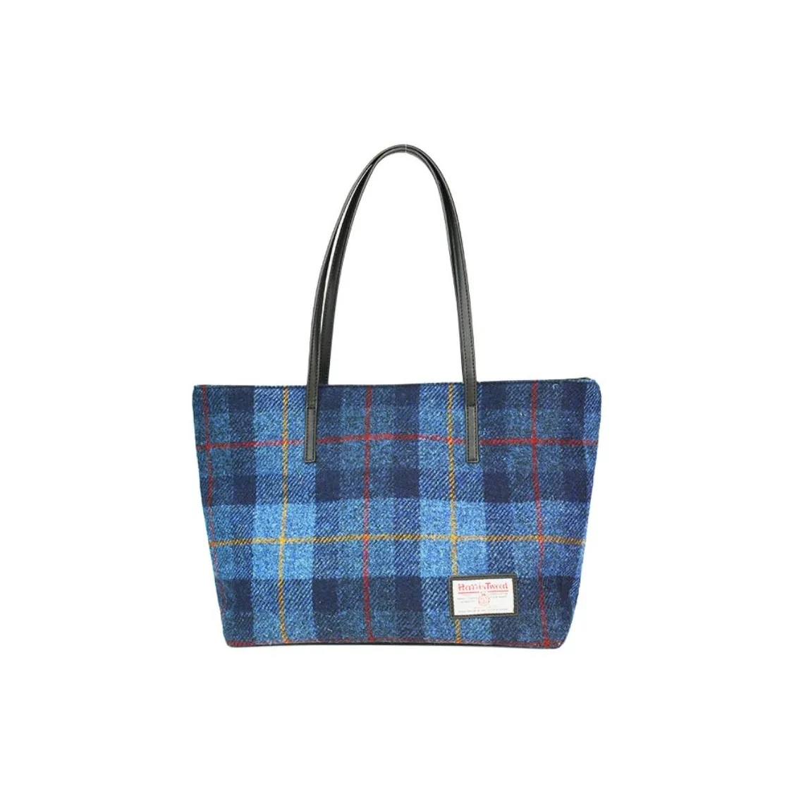 ALOENEY Твидовая сумка Tote сумка через плечо большая женская темно-синяя клетка рождественский красный синий-фиолетовый клетка серо-голубая клетка
