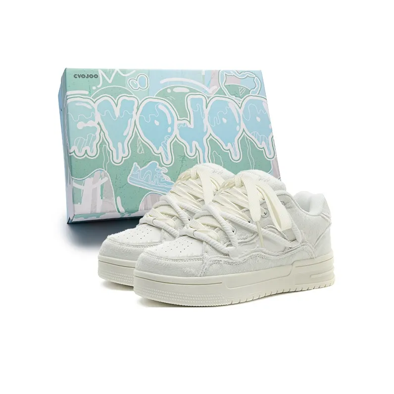 CVOJOO Пухлые обувь термические противоскользящие баланс увеличивающие высоту низкие кроссовки для скейтбординга унисекс белые