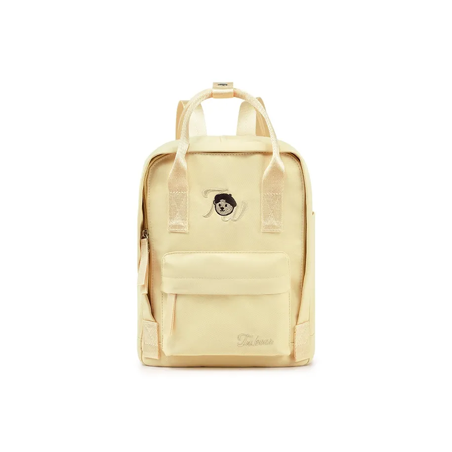 Teenie Weenie Fabric Backpack Unisex Cream Yellow/Sky Blue/Cherry Blossom Pink/Beige Apricot