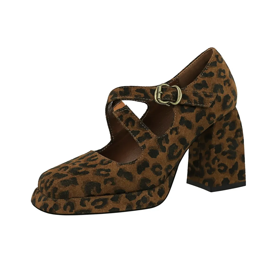 YAFEI XUANYU Грубый каблук Мэри Джейн 9CM Женские