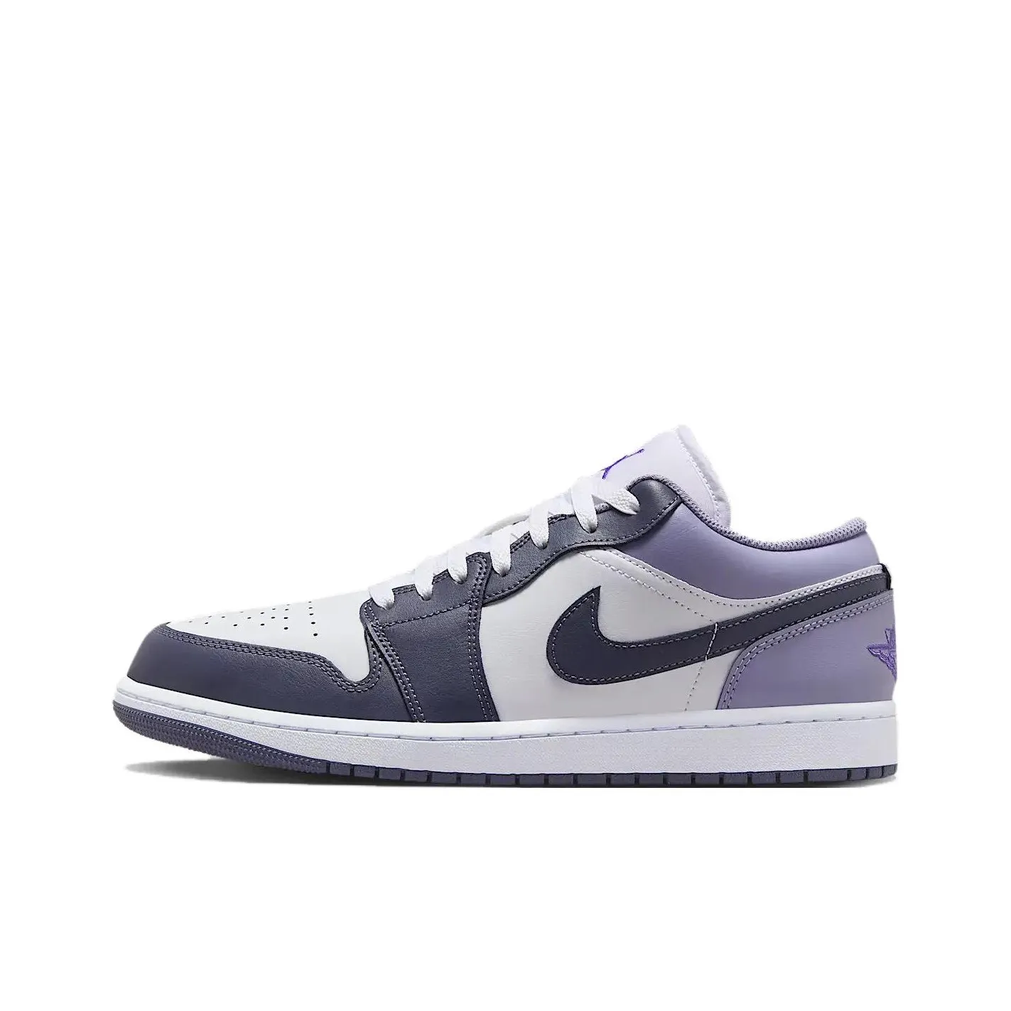 Jordan Air Jordan 1 Anti Slip Wear Resistant Low Top Vintage Basketball Shoes Men
s Purple White
