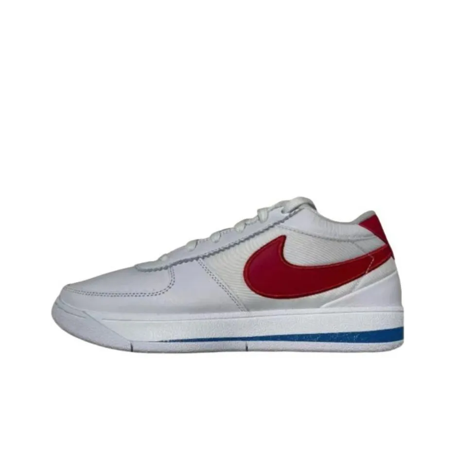 Nike Book 1 Anti Slip Wear Resistant Low Top Basketball Shoes Men's White Red