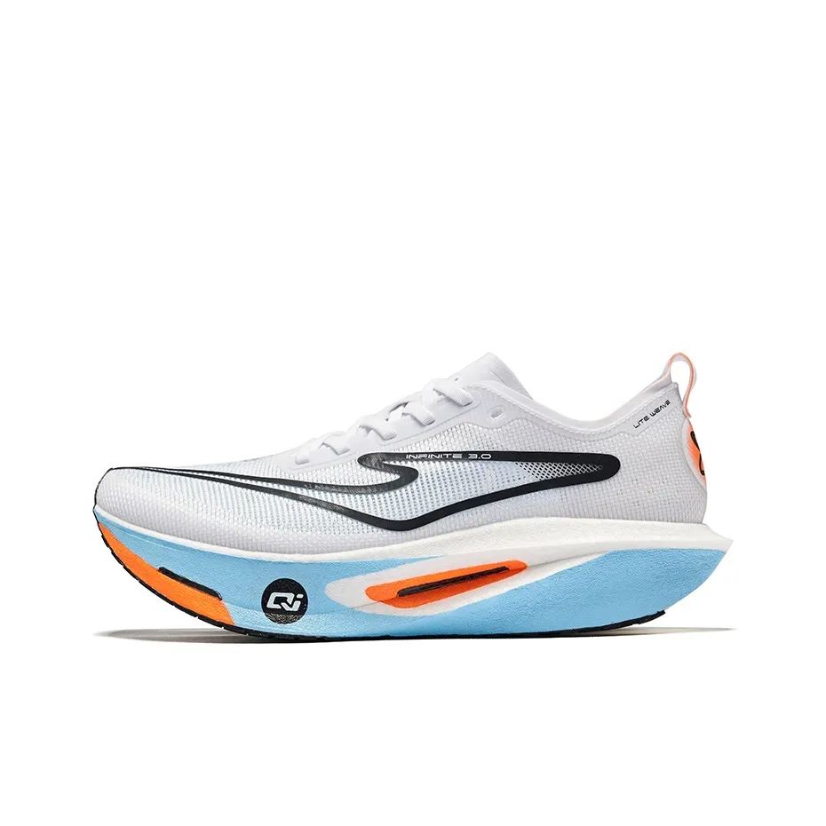 Erke Realm Of The Orchid 3.0 Cushioning Wear-Resistant Low-Top Running Shoes Men's White Blue Black