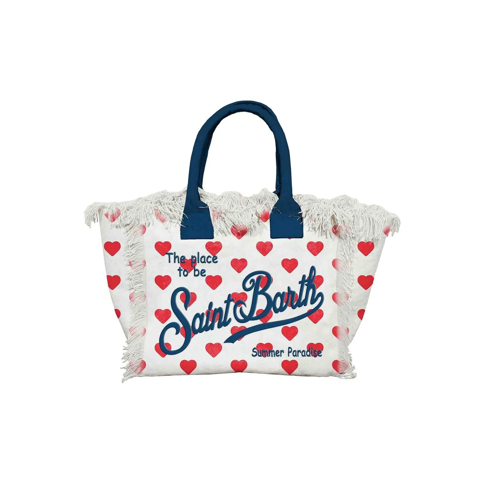 MC2 SAINT BARTHELEMY Canvas Tote Bag, Shopping Bag, Handbag Women's White