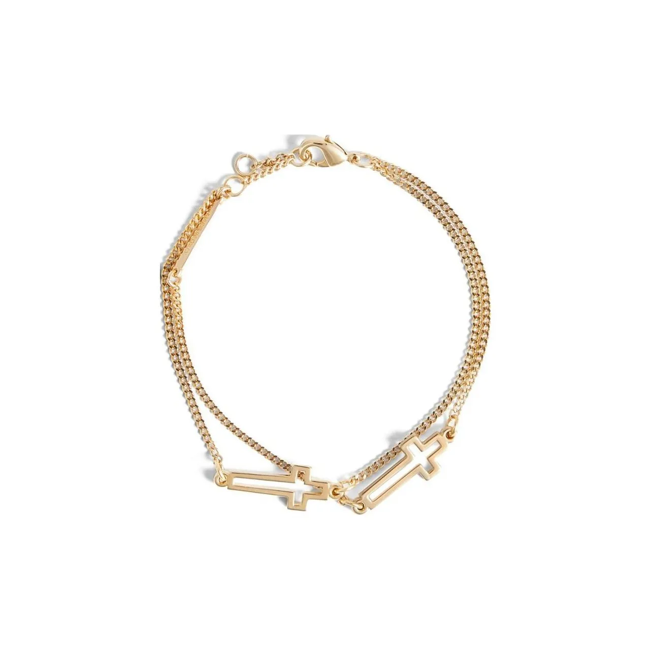 DSQUARED 2 Cross Charm Chain Linked Bracelet