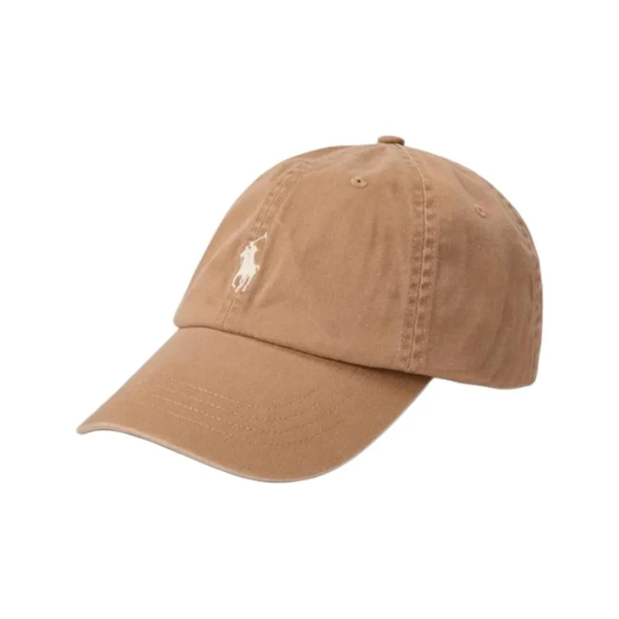 Polo Ralph Lauren Cotton Baseball Caps Unisex Brown Yellow
