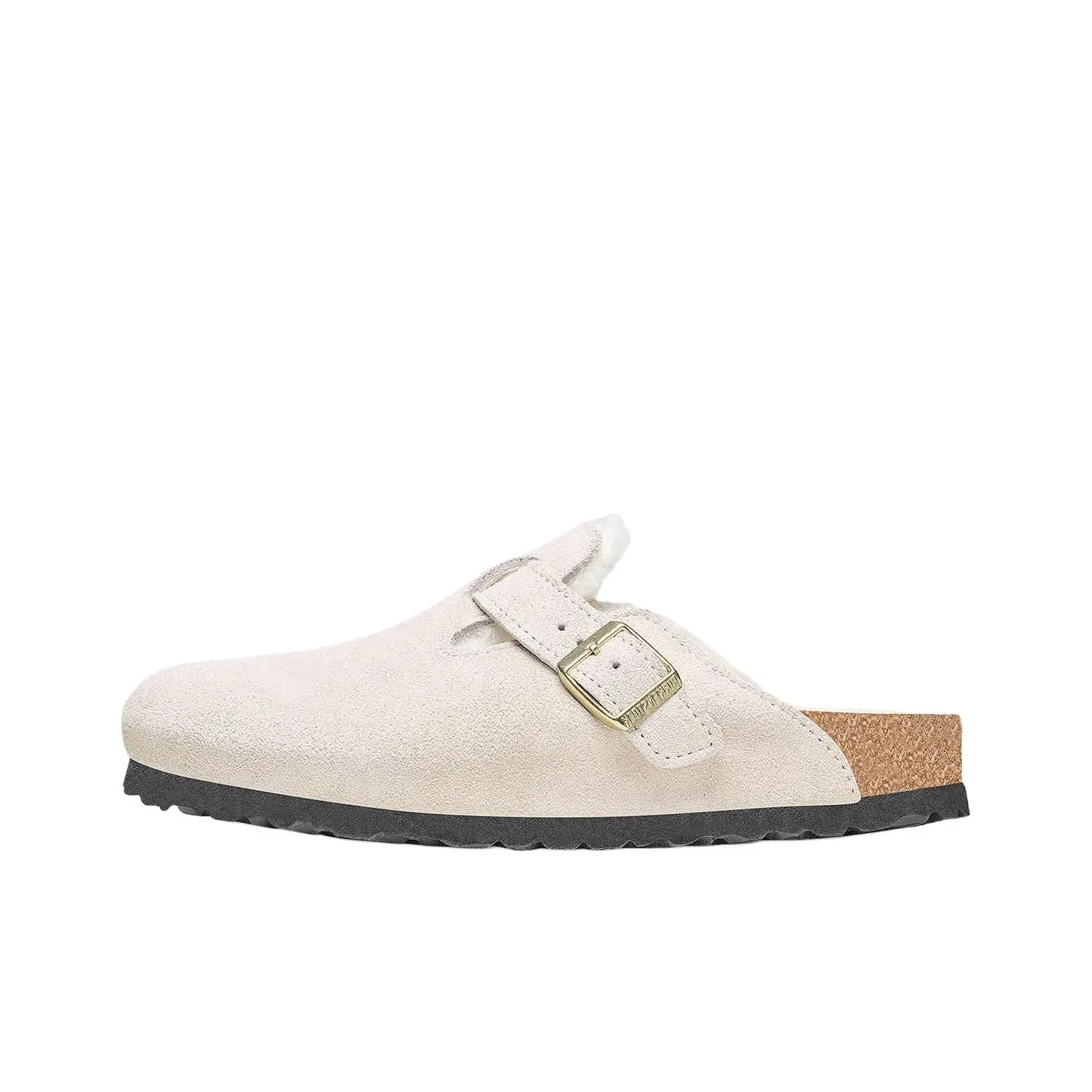 Birkenstock Boston Shearling EVA Abrasion Resistant Closed Toe Slippers Women's White Narrow