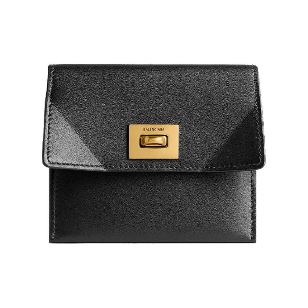Balenciaga Коровья кожа Держатель для карт Унисекс Черный