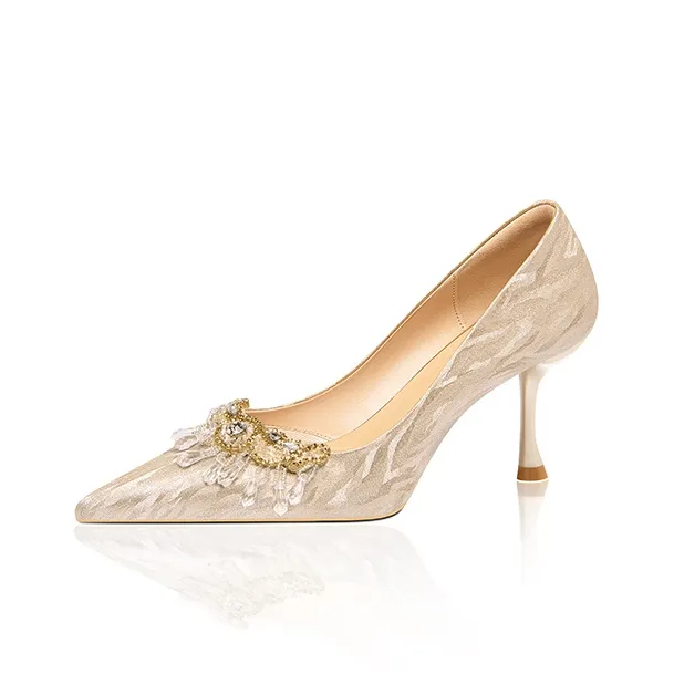 VVKI Узкий каблук Высокие каблуки Женские Золото