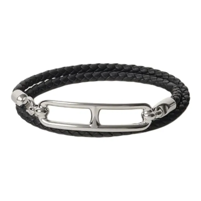 HERMES Palladium Bracelets Men's Gold