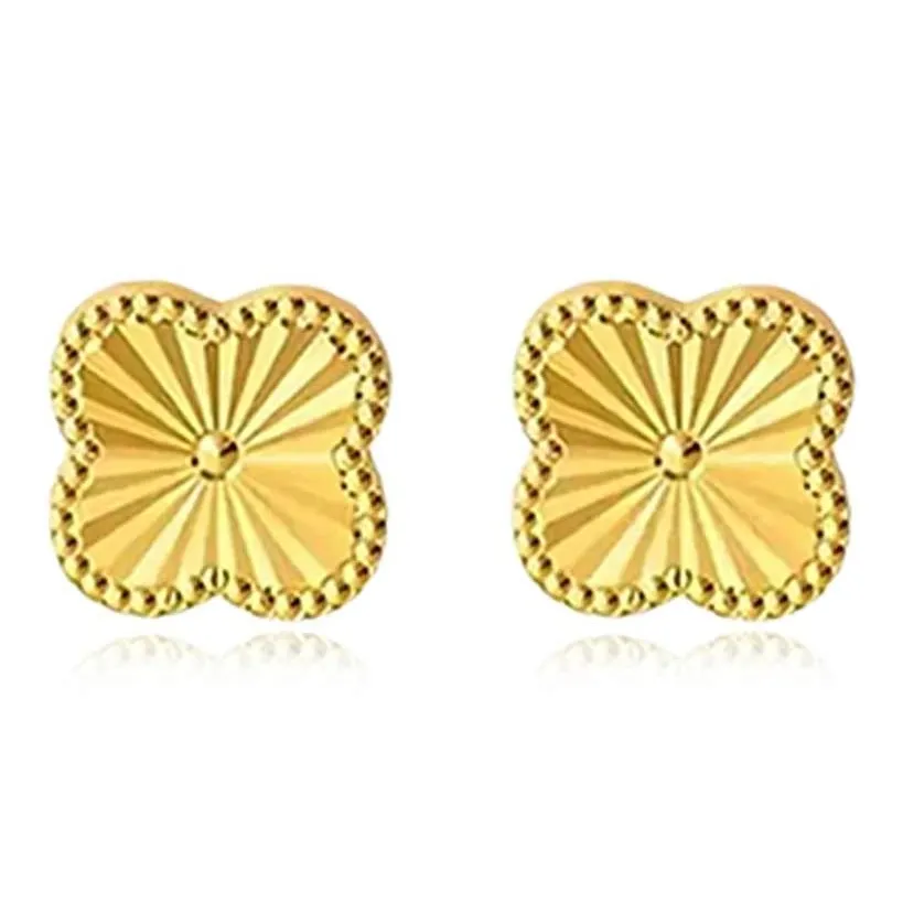 Bailijin 18K Gold Stud Earrings Unisex