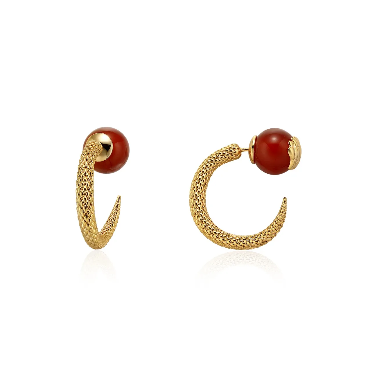 BOONEE ALUS Медные серьги с покрытием из каратного золота женские